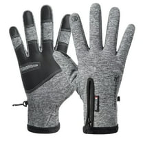 Waterproof Winter Heated Touchscreen Riding Gloves, Fleece-Lined Windproof Gloves For Motorcycle Fitness Outdoor Sports, Warm Riding Gloves, Gray, L