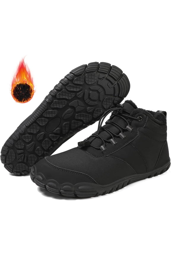 Waterproof Winter Hiking Boots Barefoot Shoes Thermal Fleece, For Men/Women, Trail Running Non-Slip