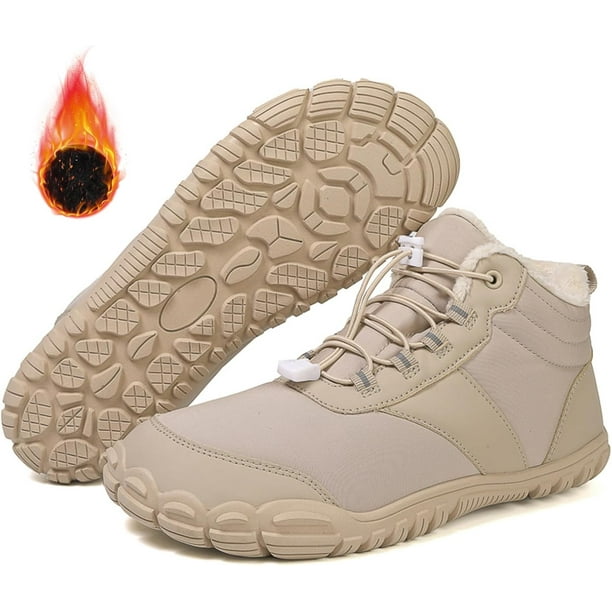 Waterproof Winter Hiking Boots Barefoot Shoes Thermal Fleece, For