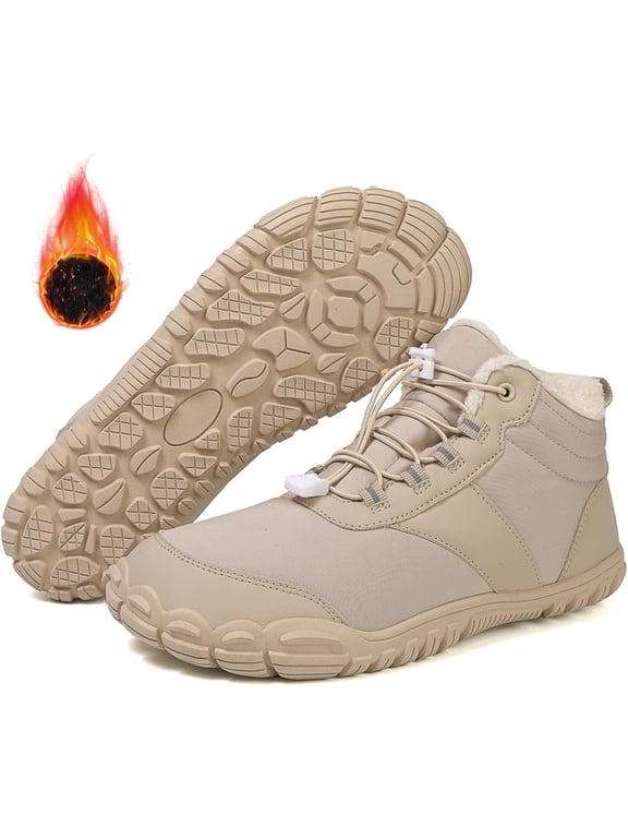 Waterproof Winter Hiking Boots Barefoot Shoes Thermal Fleece, For Men/Women, Trail Running Non-Slip