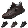 thumbnail image 1 of Waterproof Winter Snow Boots for Men Thick Fleece Lined Leather Upper Lace Up Ankle Booties Non-Slip Warm Thermal Outdoor Cold Weather Shoes, 1 of 6