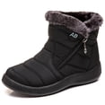 thumbnail image 1 of Waterproof Winter Women Shoes Snow Boots Fur-lined Slip On Warm Ankle, 1 of 12