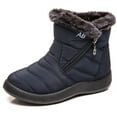 thumbnail image 1 of Waterproof Winter Women Shoes Snow Boots Fur-lined Slip On Warm Ankle, 1 of 12