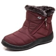 thumbnail image 1 of Waterproof Winter Women Shoes Snow Boots Fur-lined Slip On Warm Ankle, 1 of 12