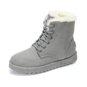 Waterproof Winter Women Shoes Snow Boots Fur-lined Slip on Warm Ankle