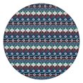 thumbnail image 1 of Waterproof Wipeable Round Tablecloth, 44", Bohemian Mandala Design, Elastic Edge Perfect for Kitchen or Picnic Use, 1 of 4