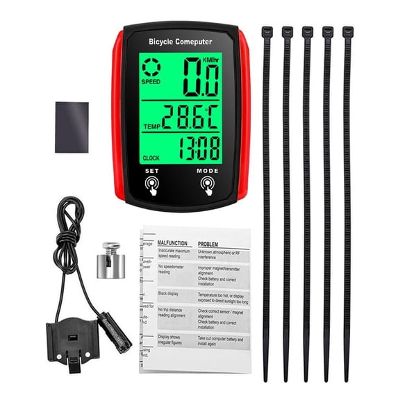 Waterproof Wired LCD Digital Cycle Bike Computer Bicycle Speedometer Odometer N9