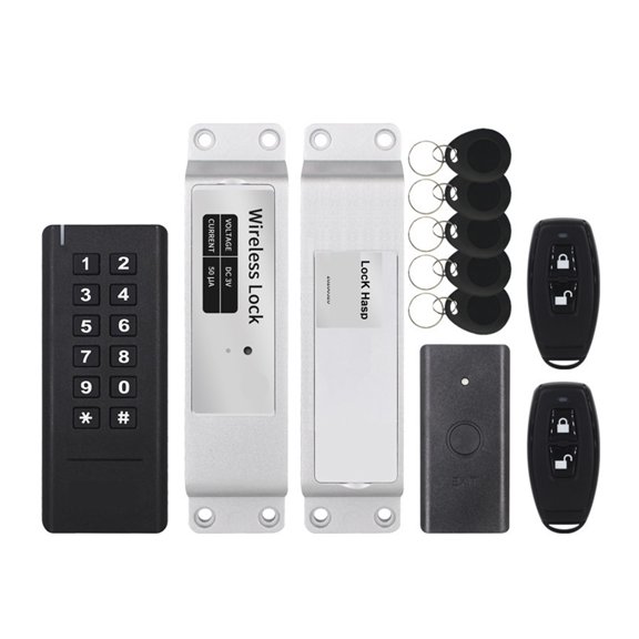 Waterproof Wireless Access Control Kit Wire-Free Keypad+Wireless Bolt Lock+Wireless Exit Button ,Keyless Entry Deadbolt