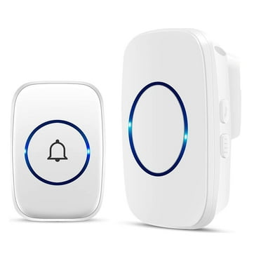 Waterproof Wireless Doorbell,Battery Required,1000Feet Operating,Adjustable Volume,Doorbell with 36 Melodies LED Flash for Home,Classroom,Apartments White(1 Plug-In Receiver x 1 Push Button)