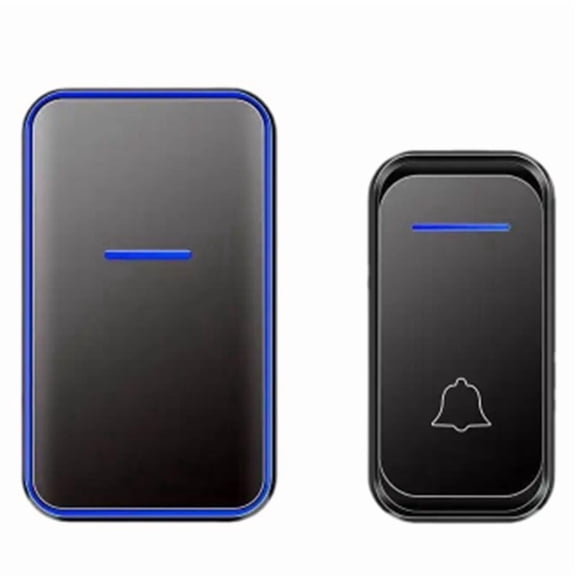 Waterproof Wireless Doorbell Button Receiver Remote Intelligent LED Light Home Door Bell Wireless Chime US Plug