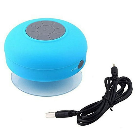 Waterproof Wireless Portable Water Resistant Speaker With Built-In Mic - Blue