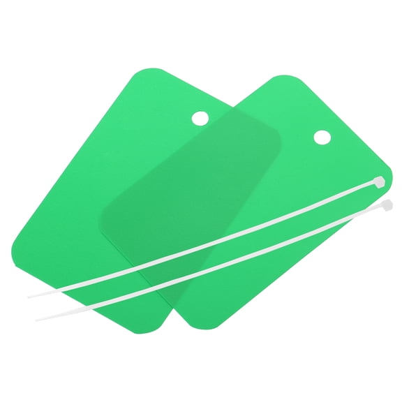 Waterproof Wires Plastic Shipping Tags for Product Identification, 1.6 x 2.4 Inch Green 100Packs with Rope