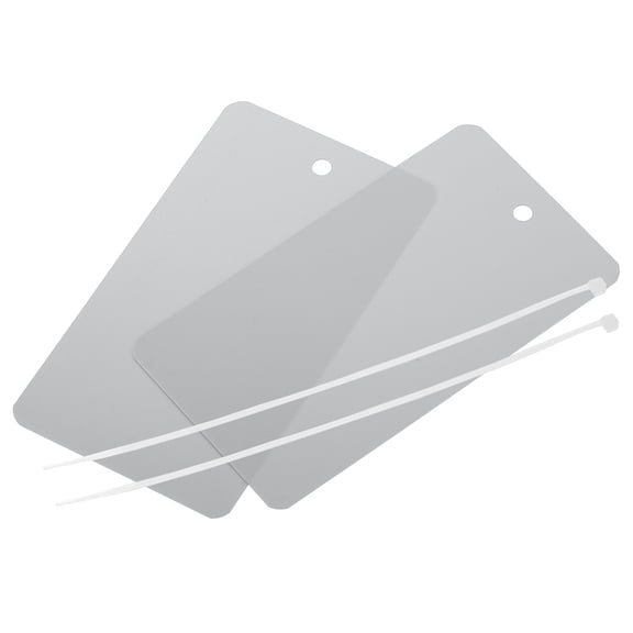 Waterproof Wires Plastic Shipping Tags for Product Identification, 2 x 3.5 Inch Gray 100Packs with Rope