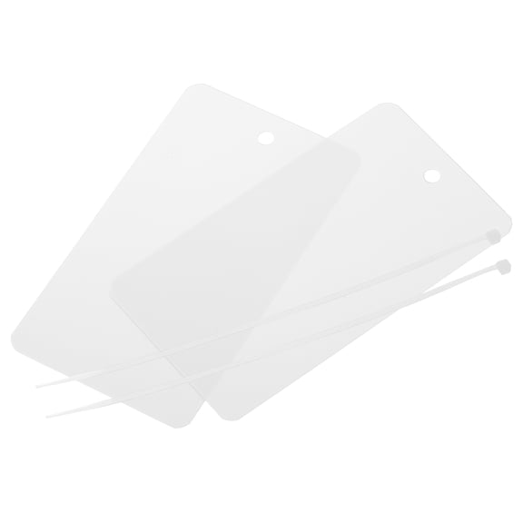 Waterproof Wires Plastic Shipping Tags for Product Identification, 2 x 3.5 Inch White 100Packs with Rope