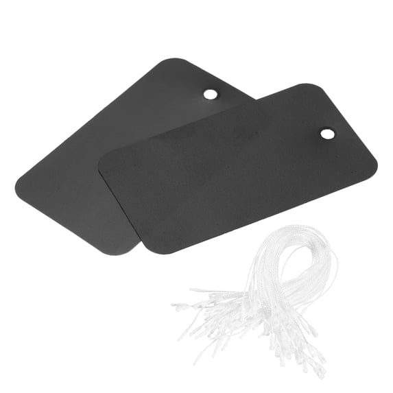 Waterproof Wires Plastic Shipping Tags for Product Identification Valve Marking Outdoor Tagging 1.5x2.4 Inch Black 100pcs