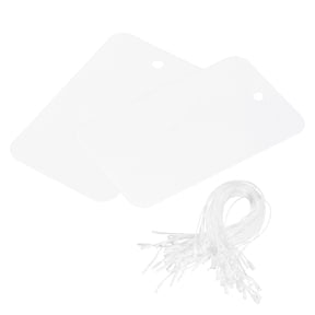 Waterproof Wires Plastic Shipping Tags for Product Identification Valve Marking Outdoor Tagging 1.5x2.4 Inch White 50pcs