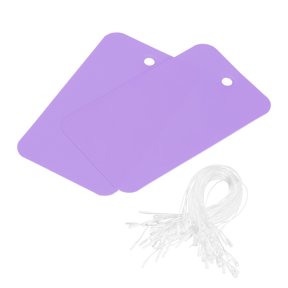Waterproof Wires Plastic Shipping Tags for Product Identification Valve Marking Outdoor Tagging 1.6x2.8 Inch Purple 100pcs