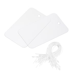 Waterproof Wires Plastic Shipping Tags for Product Identification Valve Marking Outdoor Tagging 1.6x2.8 Inch Transparent 100pcs