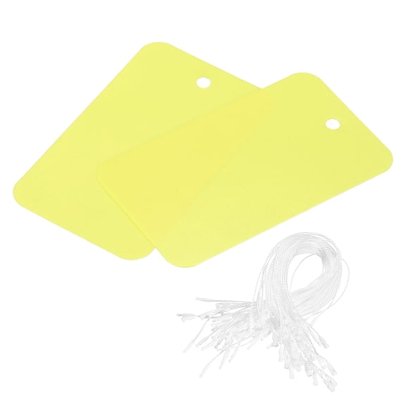 Waterproof Wires Plastic Shipping Tags for Product Identification Valve Marking Outdoor Tagging 1.6x2.8 Inch Yellow 50pcs