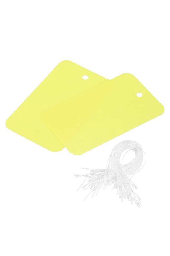 Waterproof Wires Plastic Shipping Tags for Product Identification Valve Marking Outdoor Tagging 2x3.6 Inch Yellow 50pcs