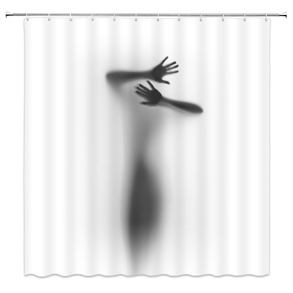 Waterproof Women Shadow Shower Curtain Sexy Girl Portrait High Quality Bathroom Curtains for