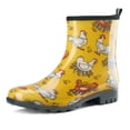 thumbnail image 1 of Waterproof Women's Ankle Rain Boots, Non-slip Short Garden Boots，Yellow Chicken Size 8, 1 of 8