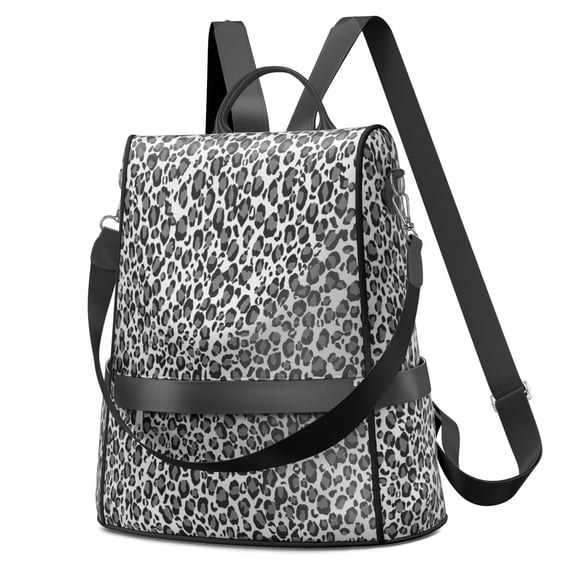 Waterproof Women's Nylon Backpack Purse - Lightweight Leopard Casual Shoulder Bag Anti-Theft Daypack, Convertible Fashion Crossbody Bag for Daily Use, Travel, Work & School,