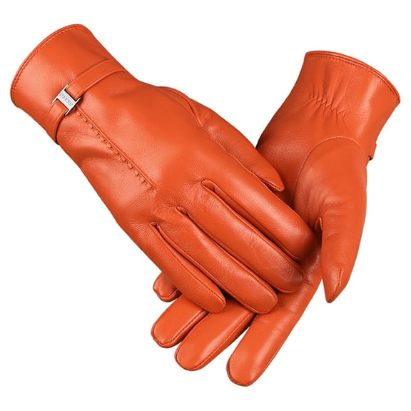 Waterproof Women's Off-road Motorcycle Warm Leather Gloves Cold-proof Winter Mountain Bike Riding Driving Gloves