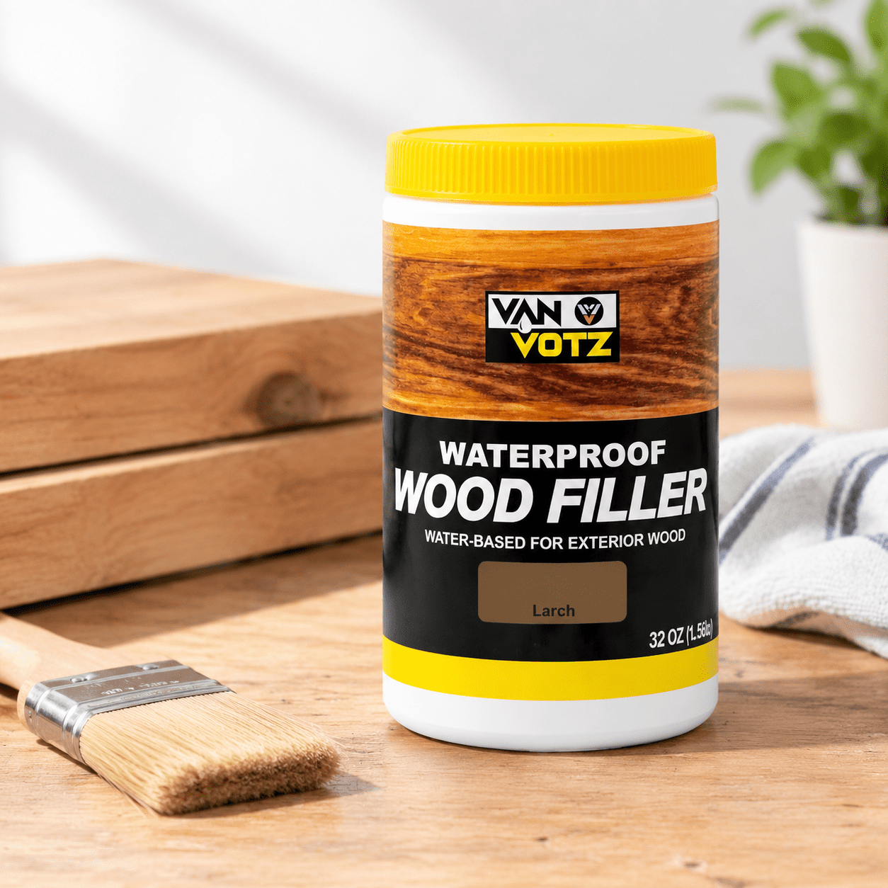 Waterproof Wood Filler [1-quart Larch] - Exterior Grade Repair In ...