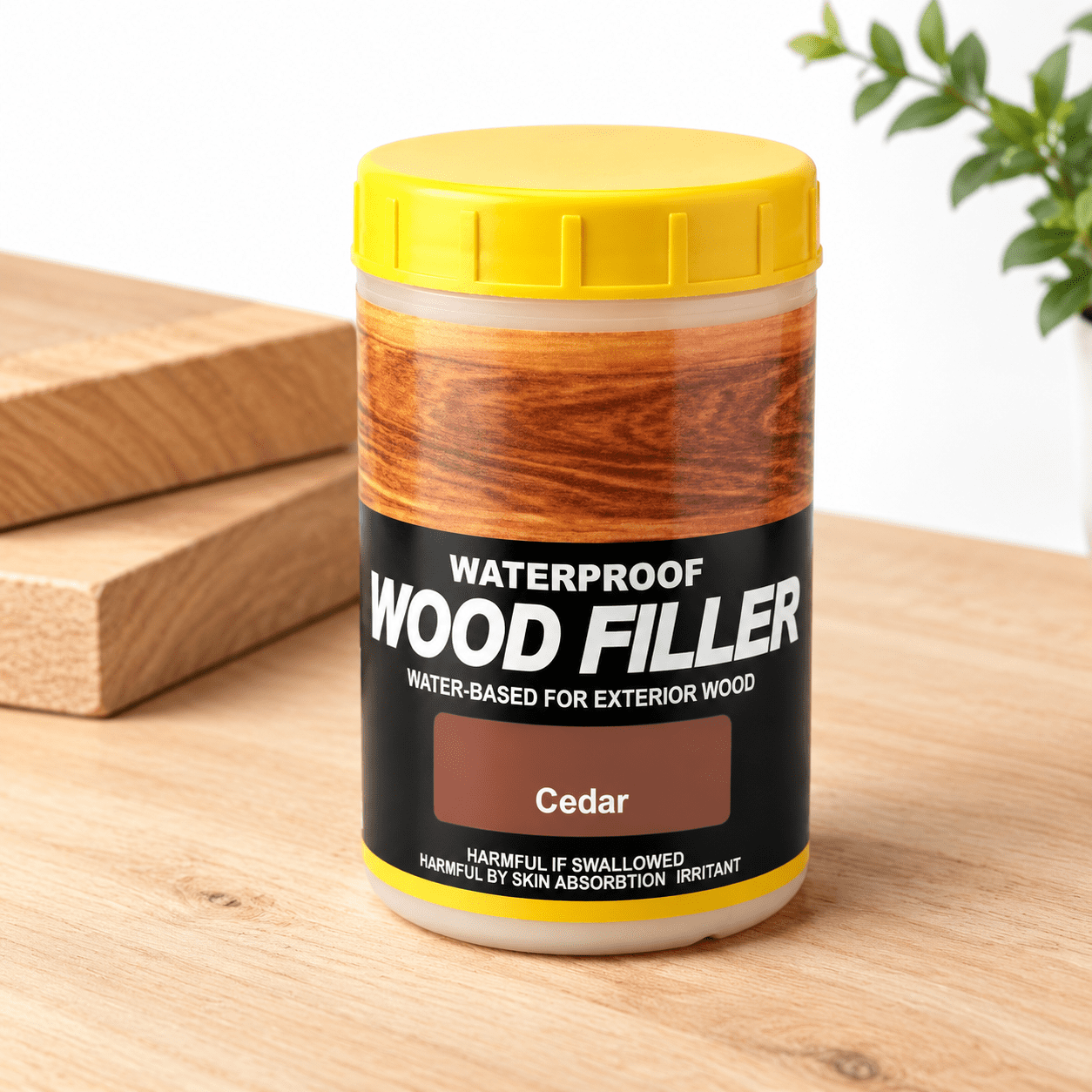 Waterproof Wood Filler [half-pint Cedar] - Exterior Grade Repair In ...