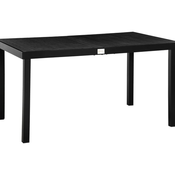 Waterproof Wood Grain Rectangular Table for 6 People / Good for Lawn Picnics
