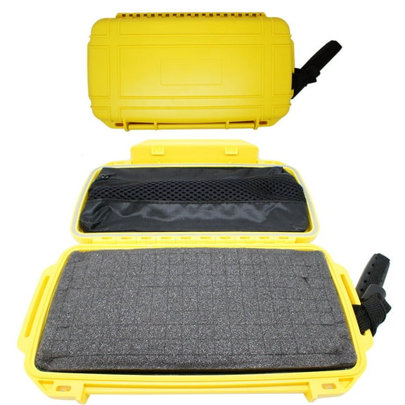 Waterproof Yellow Dry Box Case Container w/ Form (Fits iPhone 8 Plus)