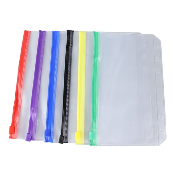 Waterproof Zip Plastic Envelopes A6 Size Reusable Translucent Document Folders for Office Classroom School, 31 Pack / 31 Count (17 x 13 in / 43.1 x 33.0 cm)