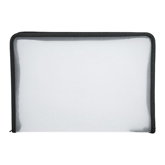 Waterproof Zipper Document Bag, Plastic File Folder with Secure Zip Closure,suitable for A4