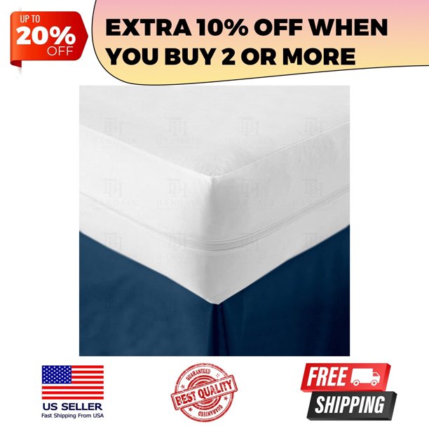 Waterproof Zippered Hypoallergenic Vinyl Allergy Relief Bed Bug