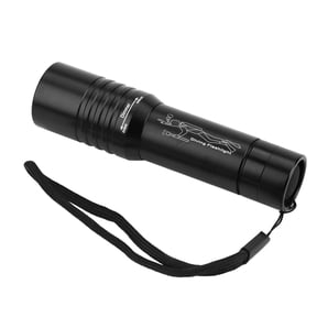 Waterproof Zoomable Handheld LED Diving Flashlight 1200LM Underwater Tactical Light - Compact Pocket Size Aluminum Lamp with Adjustable Focus and Strap (4.92 x 1.18 inches / 12.5 x 3 cm)