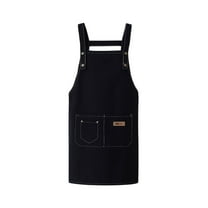 Waterproof and Oil-Resistant Kitchen Cotton Apron, Canvas Cooking Apron for Women and Men, Bib with Adjustable Ties, for Chef's Baking and Cleaning