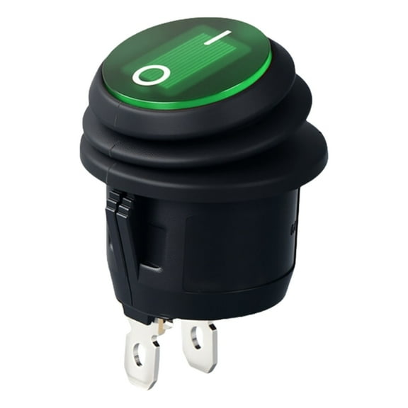 Waterproof and Oil Resistant Round Rocker Switches 2 Pin 2 Position for Home Appliances and Industrial Control