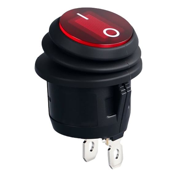 Waterproof and Oil Resistant Round Rockers Switches 2 Pin 2 Position for Home Appliances and Industrial Control