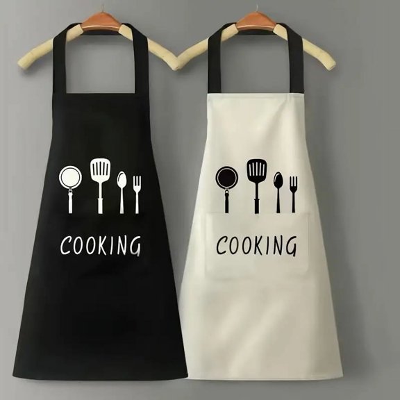 New Waterproof and Oil-proof Apron Kitchen Cooking Household Smock Waist
