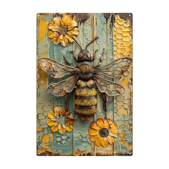 Waterproof and Sun- Iron Sheet Wall Art with Vintage for Indoor and Outdoor Decor with Rust Prevention Features