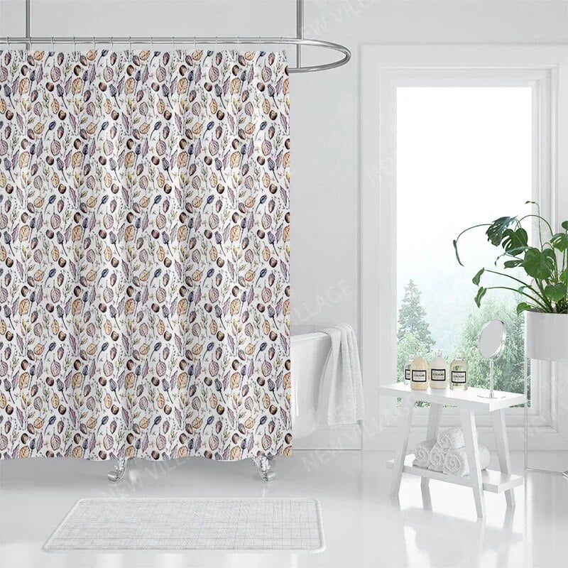 Waterproof fabric shower curtains Bathroom curtain accessories Bath ...
