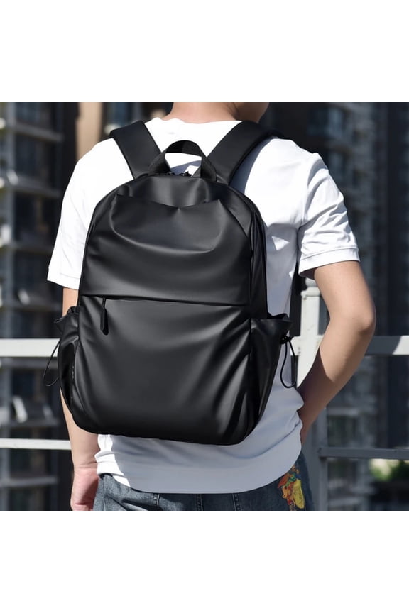 Waterproof laptop backpack for leisure, with padded shoulder straps, simple and large capacity, suitable for university and travel use.