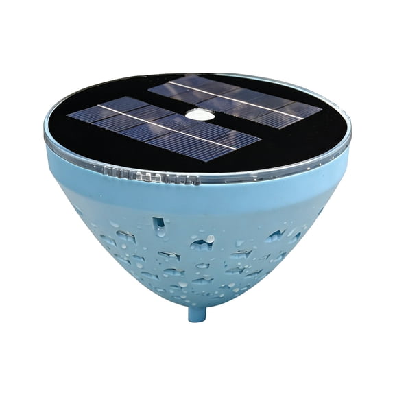 Waterproof rechargeable floating solar light, color cycling LED with fish projection for garden pond & swimming pool