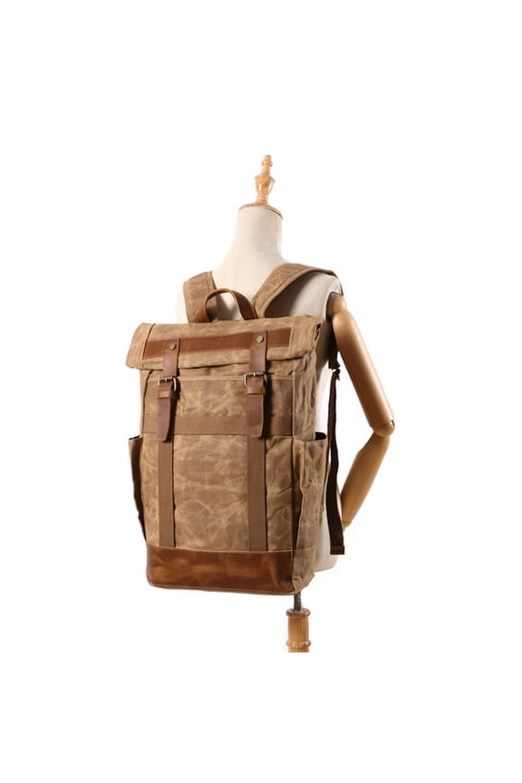 Waterproof retro backpack,Khaki
