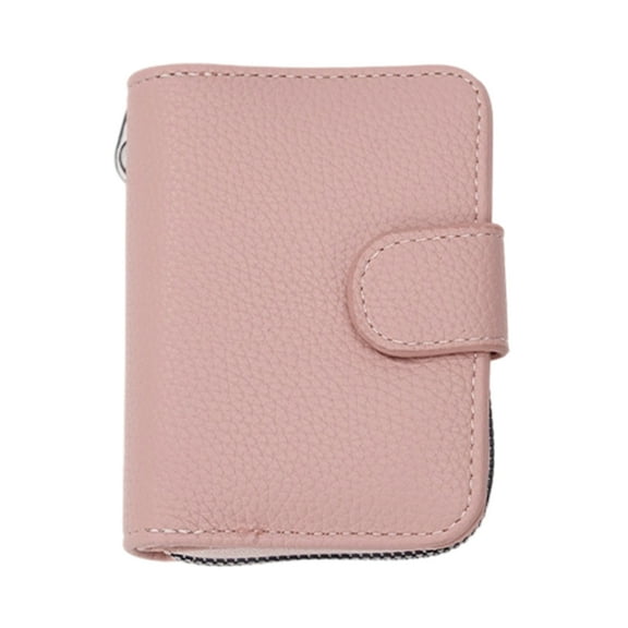 Waterproof1eatherCard Wallet With Multiple Slots And Zippered Coin Pocket