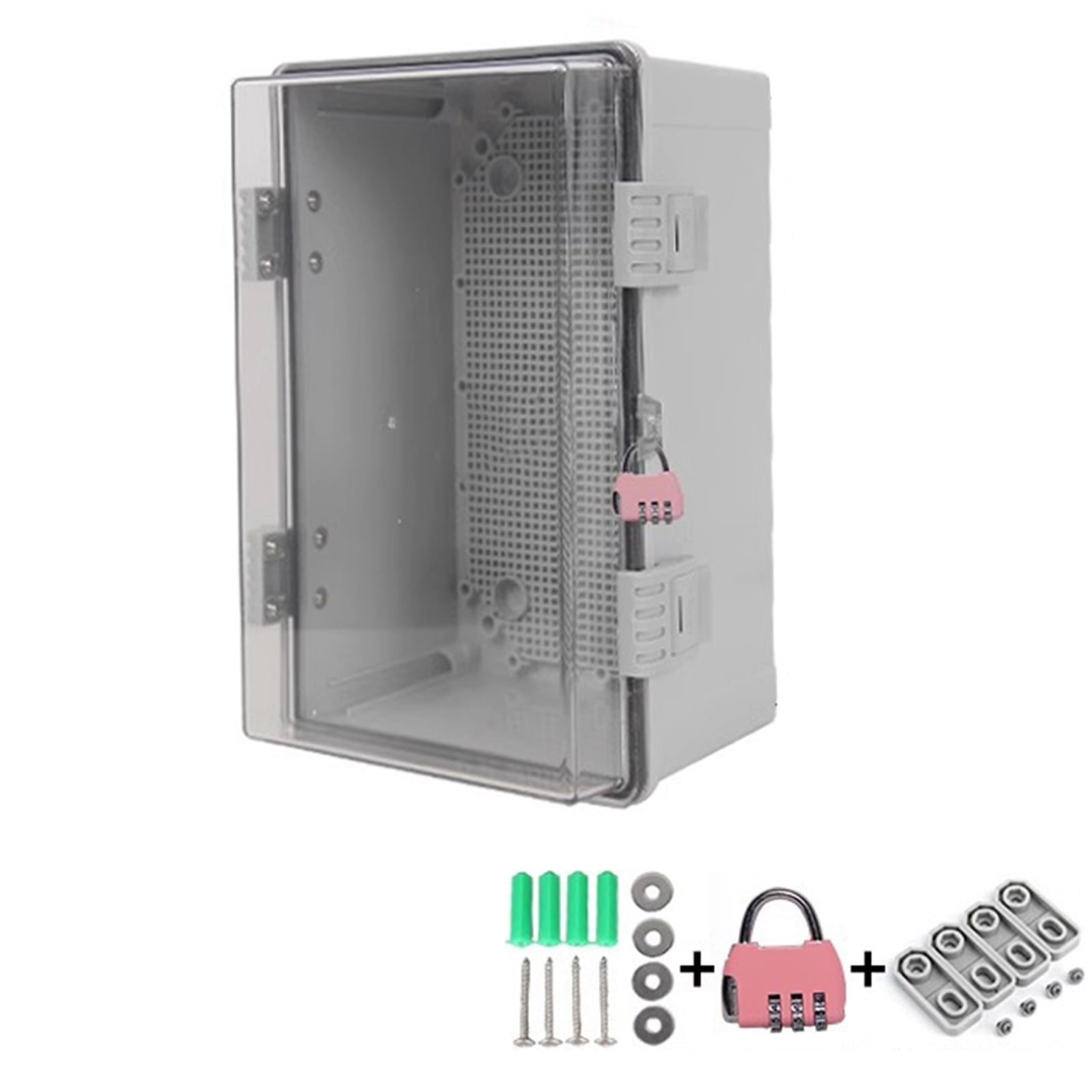 Waterproofed Electrical Box Lockable Design for Outdoor Use ABS Construction Protects Against Rain Dusts