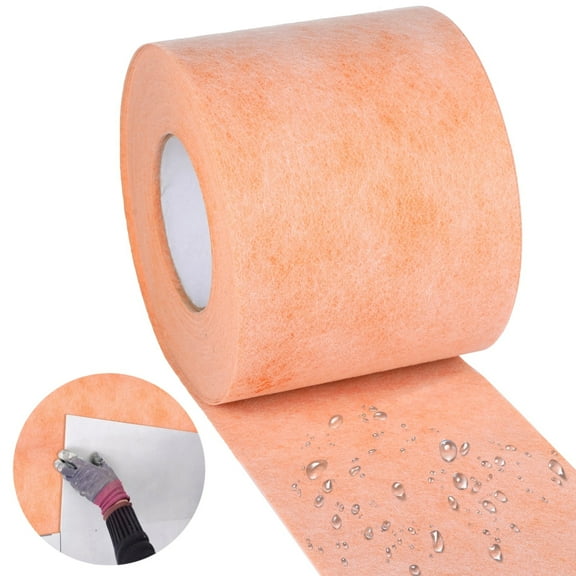 5Inch X 118 Ft Waterproofing Membrane Band for Shower,Bathroom Waterproof Tape,Non-Woven Fabric Underlayment Band Strip for Tub, Toilet, Kitchen, Pool, Laundry Room