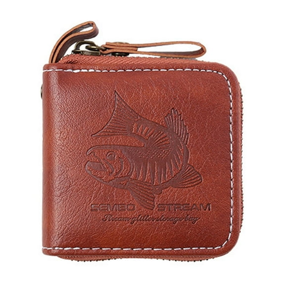 Waterproofs PU Leather Fishing Lures Storage Bag Tackle Carry Case Metal Jigs Spinner Sequins Baits Bag Easy to Carry