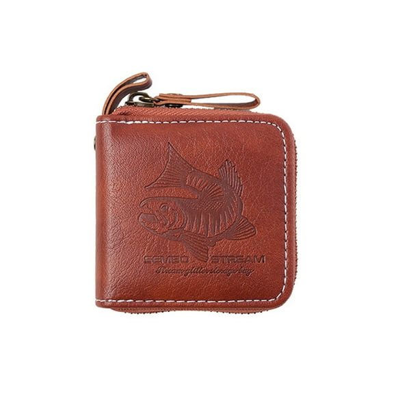 Waterproofs PU Leather Fishing Lures Storage Bag Tackle Carry Case Metal Jigs Spinner Sequins Baits Bag Easy to Carry